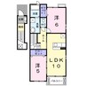 ストークパークⅡ 2LDKの間取り