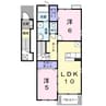 ストークパークⅡ 2LDKの間取り
