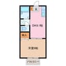 プライムブリリアント　A 1DKの間取り