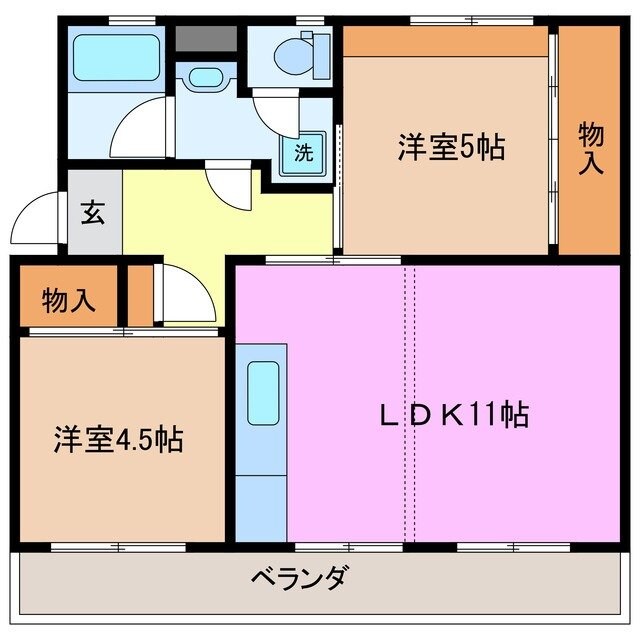 間取り図 フェリーナ１１１棟