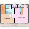 コム！四日市 1LDKの間取り