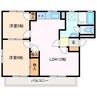スカイヒル佃 A棟 2LDKの間取り