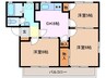 スカイヒル佃B棟 3DKの間取り