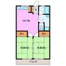 小古曽ビル 2DKの間取り