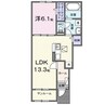 カルマ 1LDKの間取り