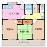 河村アパート 3DKの間取り
