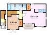 サンビレッジ　伊倉Ⅰ 1LDKの間取り