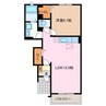サンシャインヒルズⅠ・Ｃ 1LDKの間取り