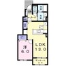 ケントスⅠ 1LDKの間取り