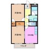 サープラスⅡときわ 2DKの間取り