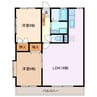 コーポ東日野 2LDKの間取り