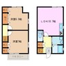 フォーラム那由他　Ｃ・Ｄ棟 2LDKの間取り