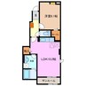 スクエア六呂見 1LDKの間取り