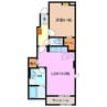スクエア六呂見 1LDKの間取り