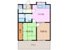 七ツ屋町平屋西棟 2DKの間取り