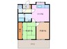 七ツ屋町平屋西棟 2DKの間取り