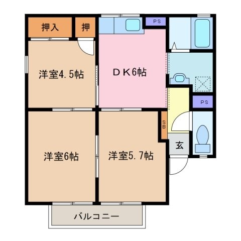 間取り図 サニーコート　Ｃ棟