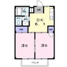 ラフォーレ新正Ｂ 2DKの間取り