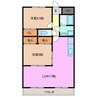 グレースマンション藤 2LDKの間取り