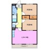 パークサイド笹野 2LDKの間取り