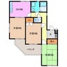 ビバリー東山 3DKの間取り