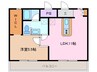 コム！四日市 1LDKの間取り