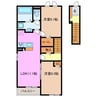 プリマヴェールⅢA 2LDKの間取り
