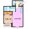 LECOCON四日市Ⅶ 1LDKの間取り