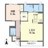 グランドコートA 1LDKの間取り