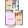 メゾン明日香 2LDKの間取り