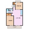 クイーンズタウンB 2LDKの間取り