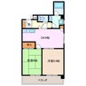 レスカール幸町 2LDKの間取り