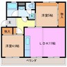 フェリーナ１１１棟 3LDKの間取り