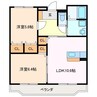 ルミエール栄 2LDKの間取り