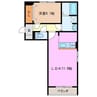 ファーランジュ四日市 1LDKの間取り