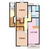 ランドマーク８９ 2LDKの間取り
