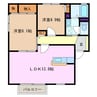エーデルハイムＢ棟 2LDKの間取り