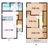 リーブルファイン下箕田 3LDKの間取り