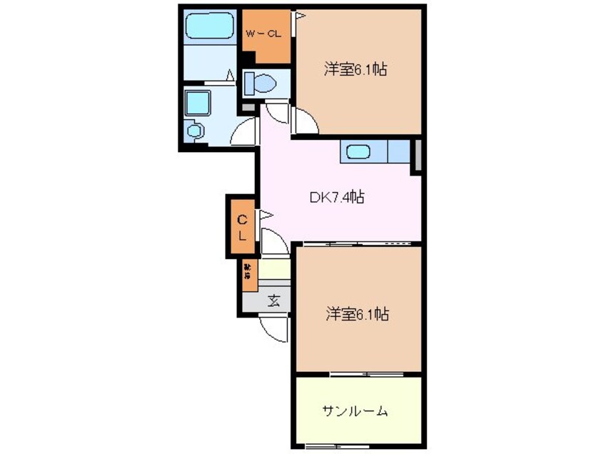 間取図 サンシャインヒルズⅡ・Ａ