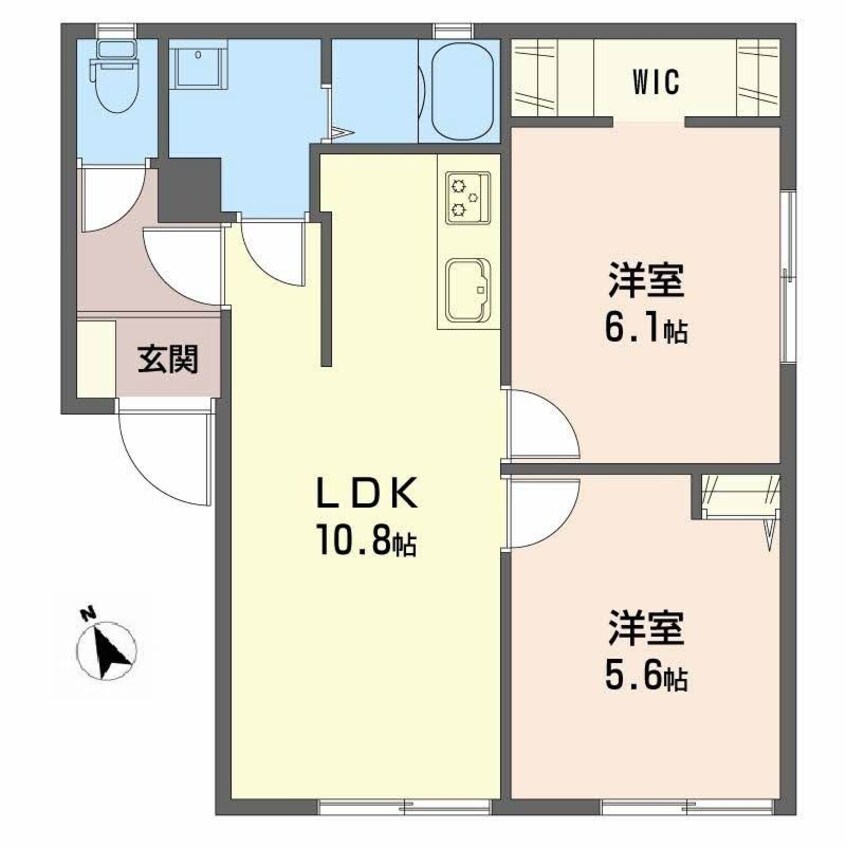 間取図 パラシオン日永ⅡＢ