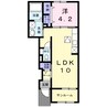 クレールＡ 1LDKの間取り