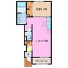 クレールＡ 1LDKの間取り