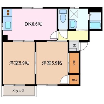 間取図 メゾン東川