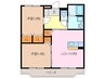 ルミエール栄 2LDKの間取り