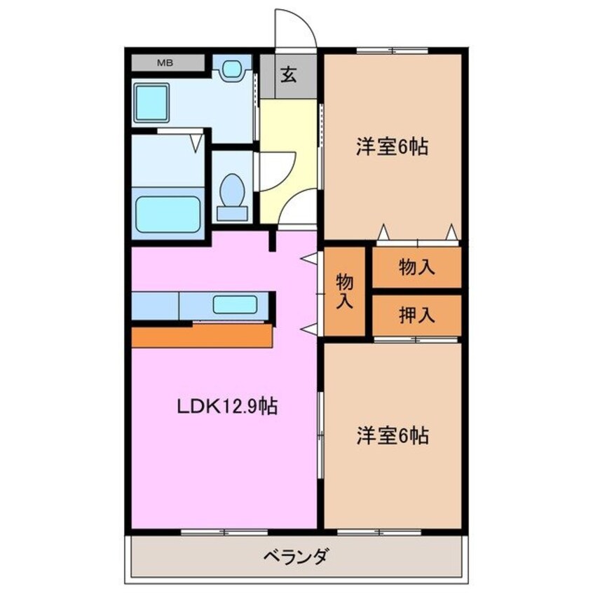 間取図 コンフォールハイランドⅡ