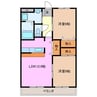 コンフォールハイランドⅡ 2LDKの間取り