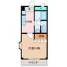 メゾンエスポアール 1Kの間取り