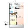 クローバーグリーンⅤ 1LDKの間取り