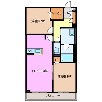 間取図 シャーメゾンステージ殿町
