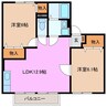 エミネンス 2LDKの間取り